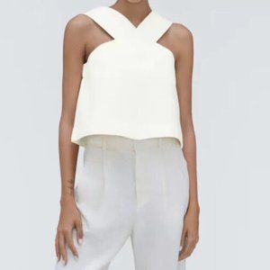 Everlane Canvas Cream The Cross-Front Apron Top